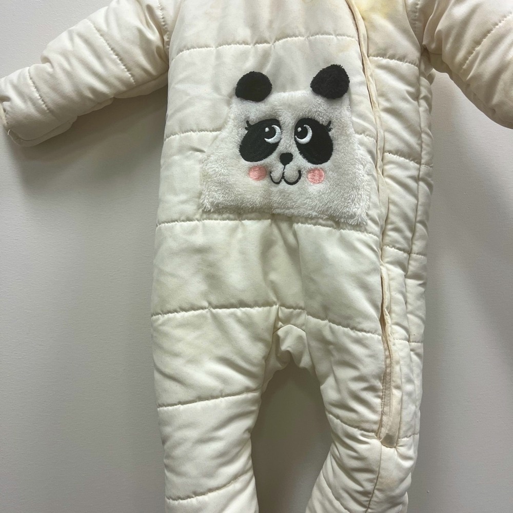 Cozy White Panda Kids Snowsuit